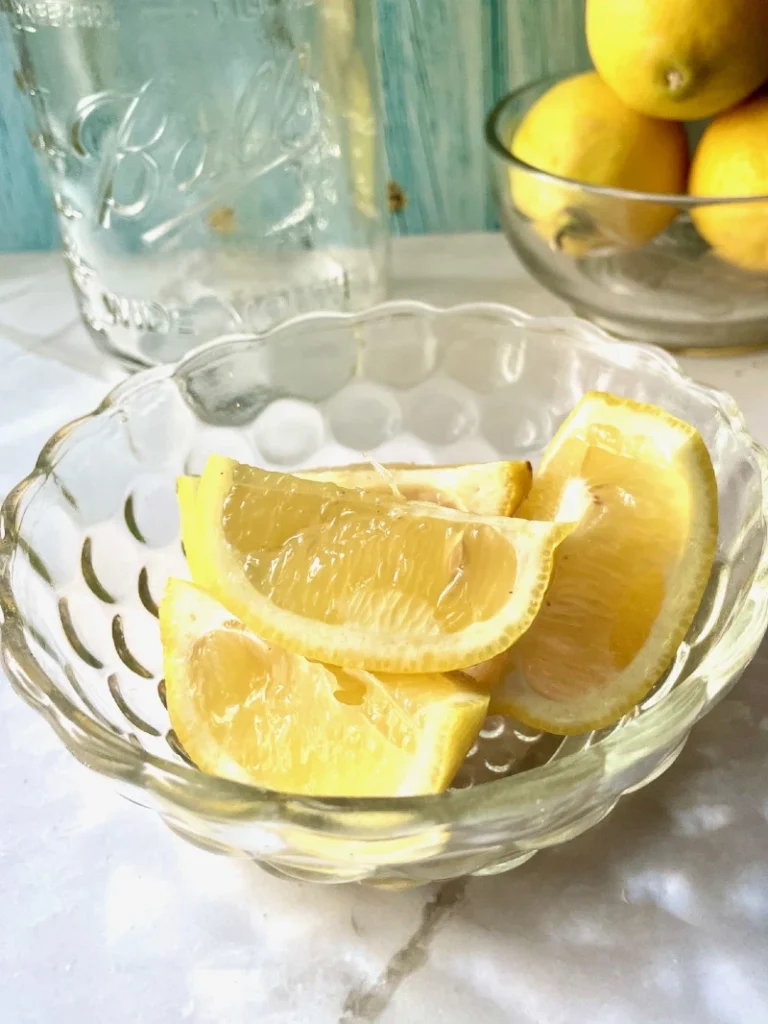 Lemon cut into chunks for state fair lemonade