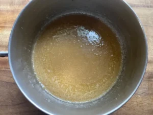 add water to finish sauce