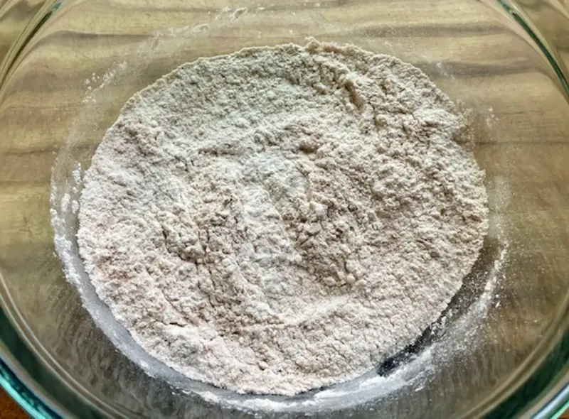 mixing ingredients for apple snickerdoodle bars