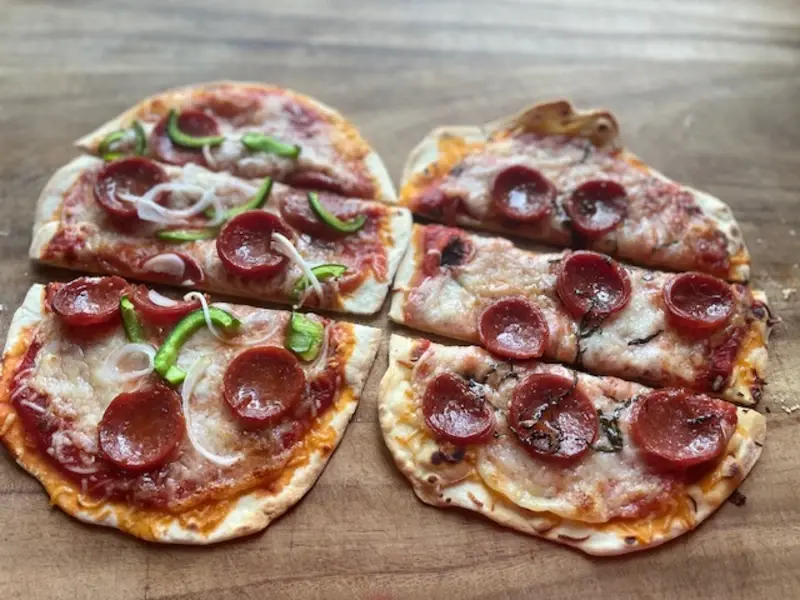 naan pizzas