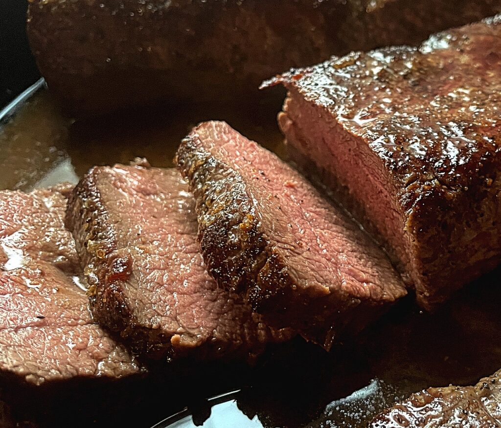 cast iron venison backstrap