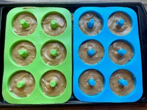 donut pans filled with batter