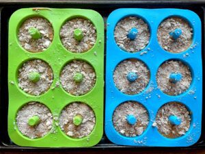 baked pumpkin donuts with streusel and maple glaze drizzle