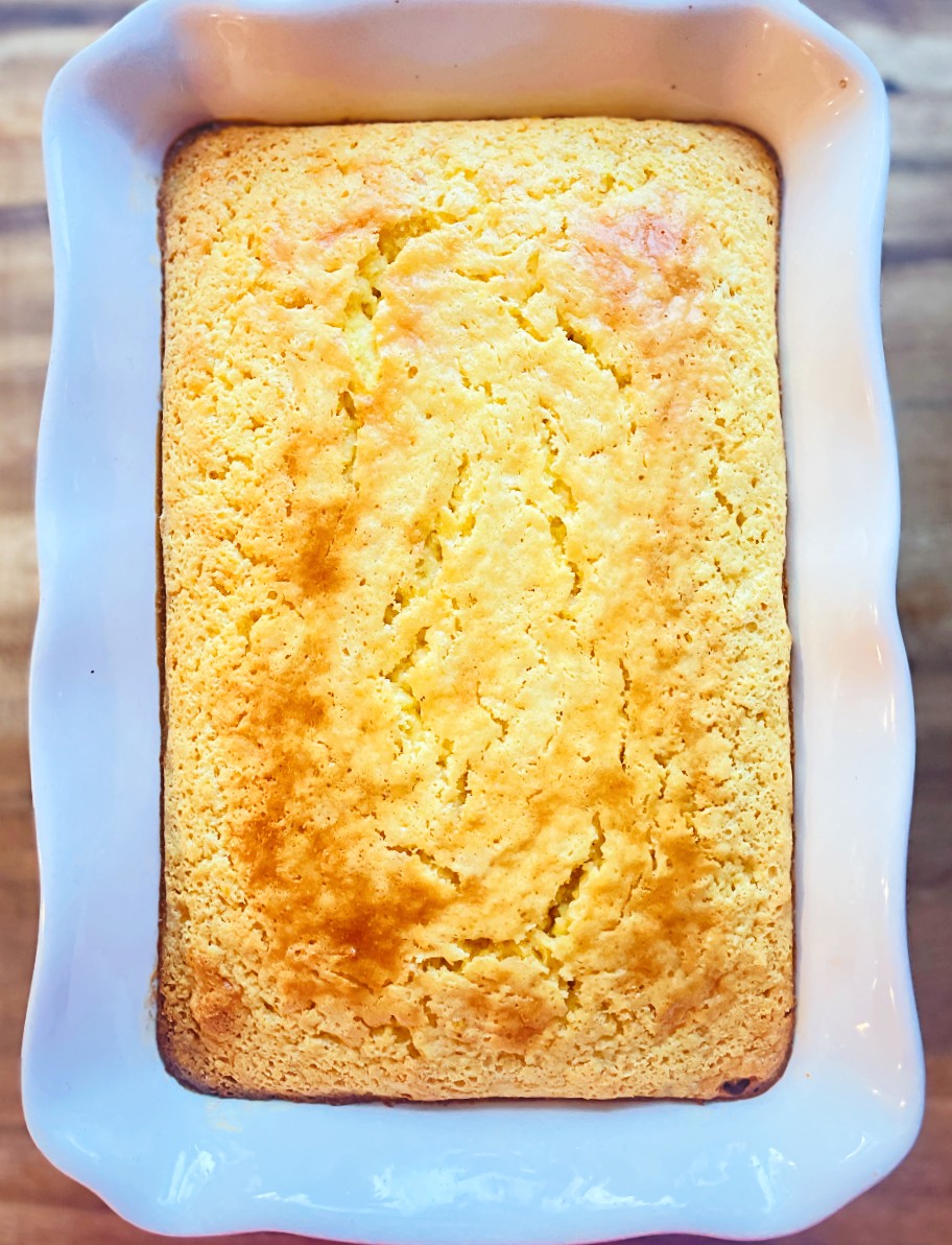 Corn Pudding with Jiffy, Sour Cream & Honey (Sweet, Cozy & Foolproof)