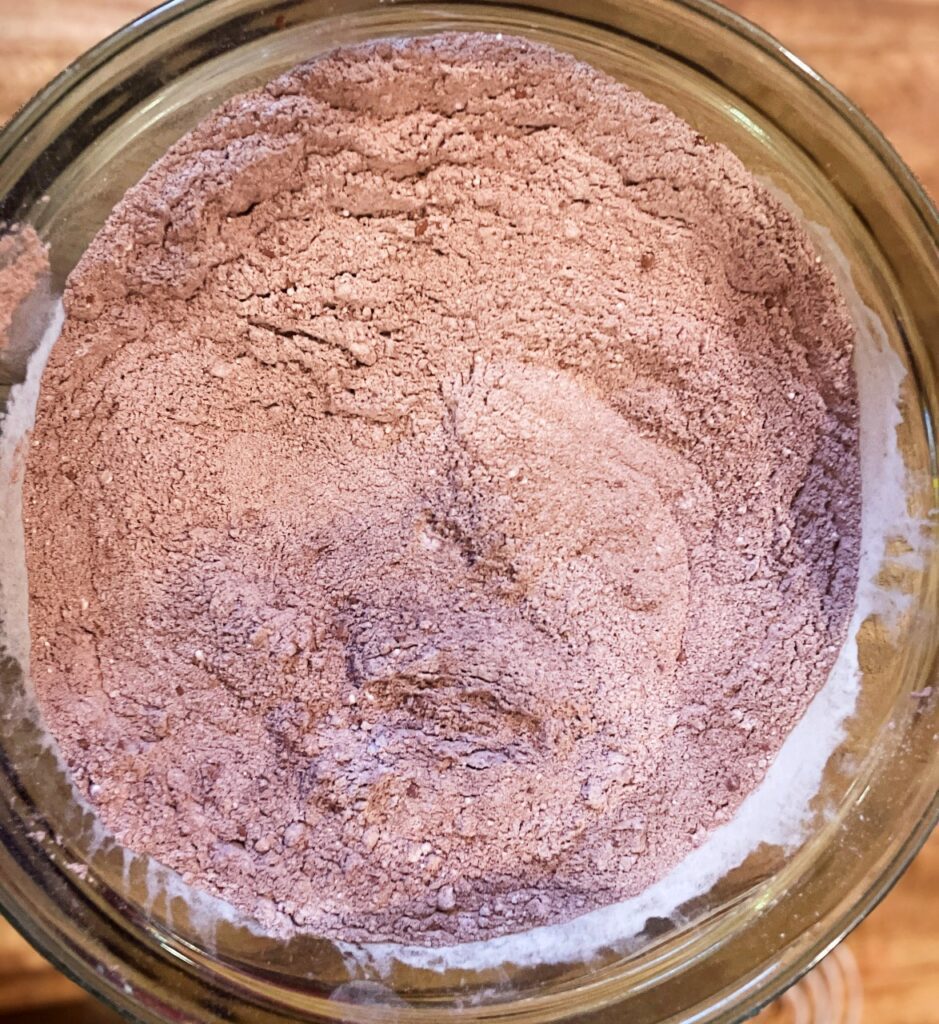 Fine, powdered chocolate mix