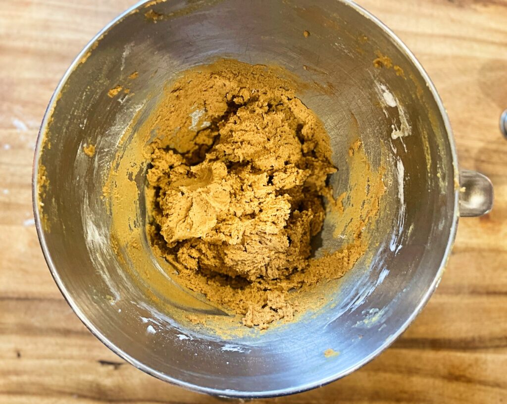 dough for soft and chewy gingersnap cookies