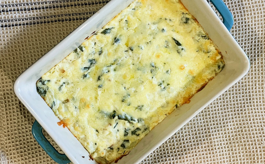 garlicky white cheddar spinach dip