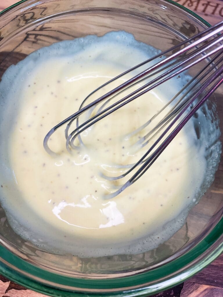 Whisked creamy dressing