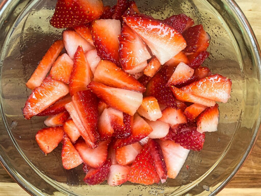 strawberries tossed in sugar