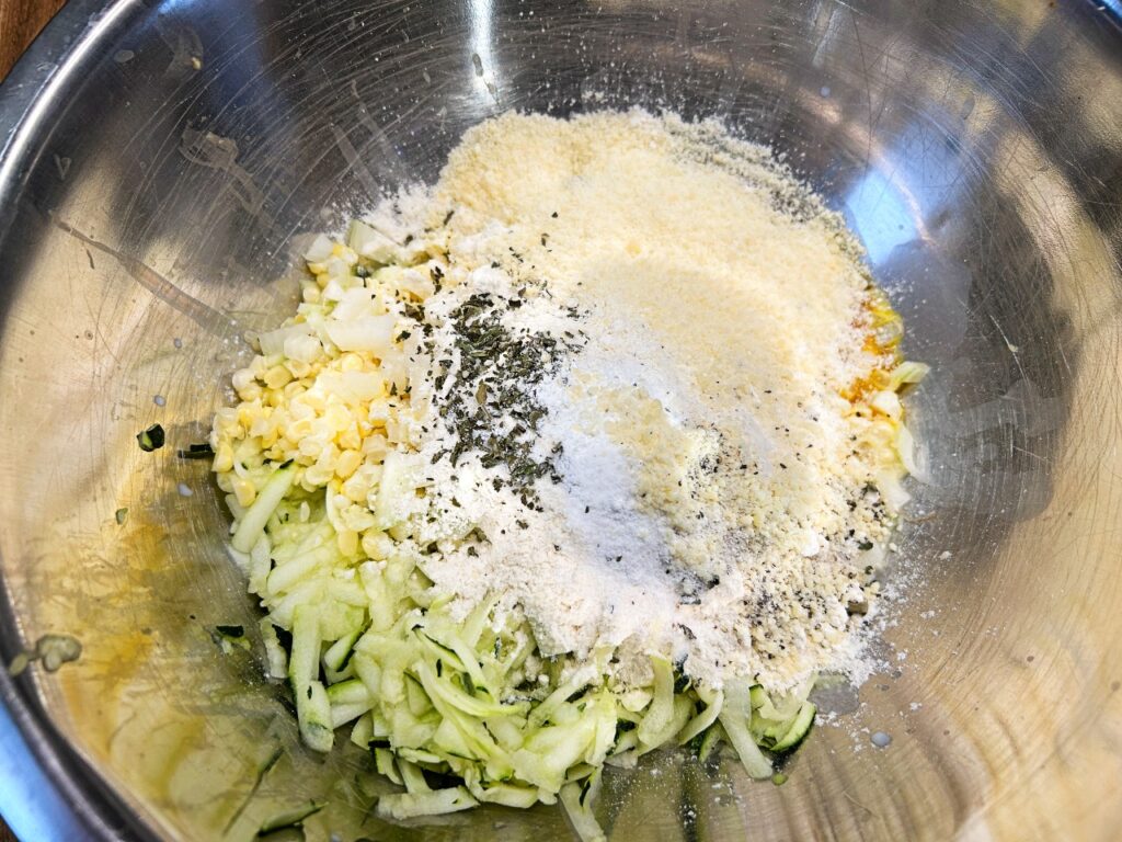 dry ingredients added to wet ingredients