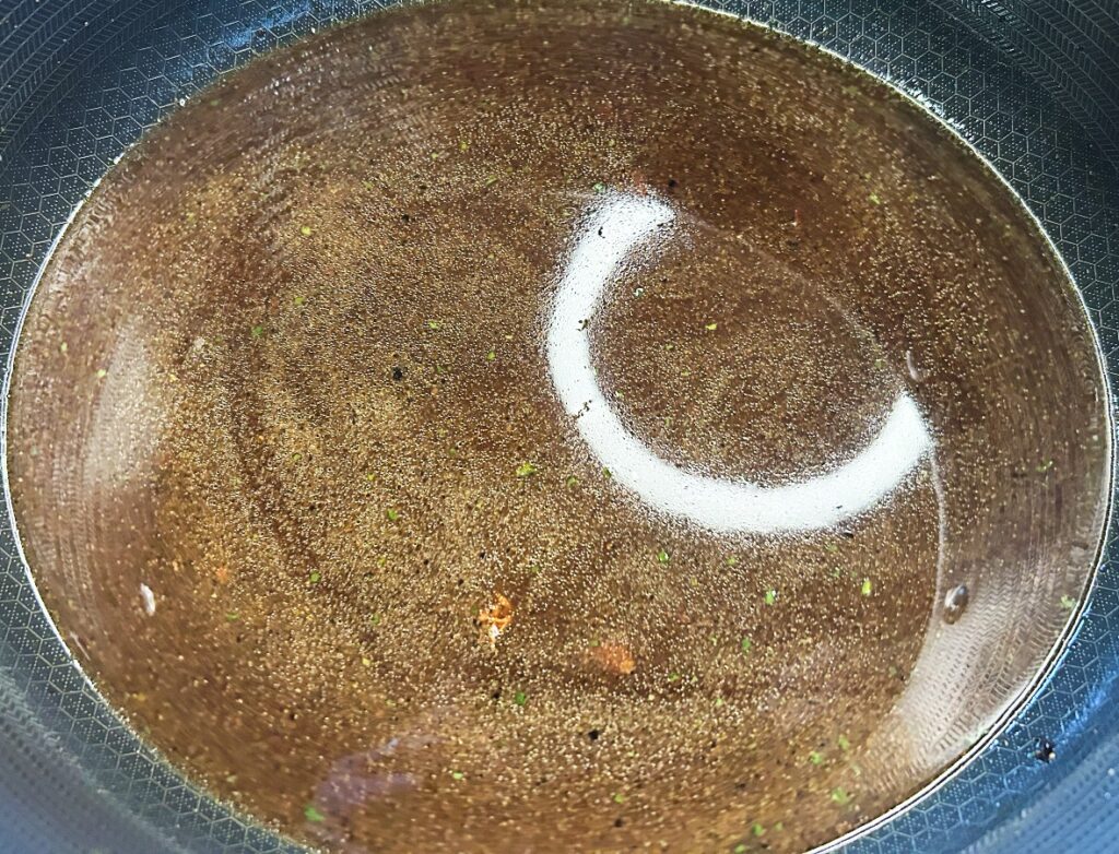 Au jus: Homemade beef au jus made with pan drippings
