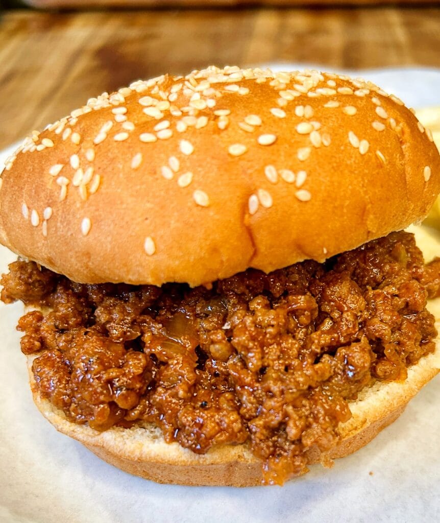 Easy homemade sloppy joes served on hamburger buns