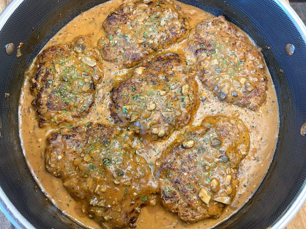 Homemade Salisbury Steak with Mushroom Gravy