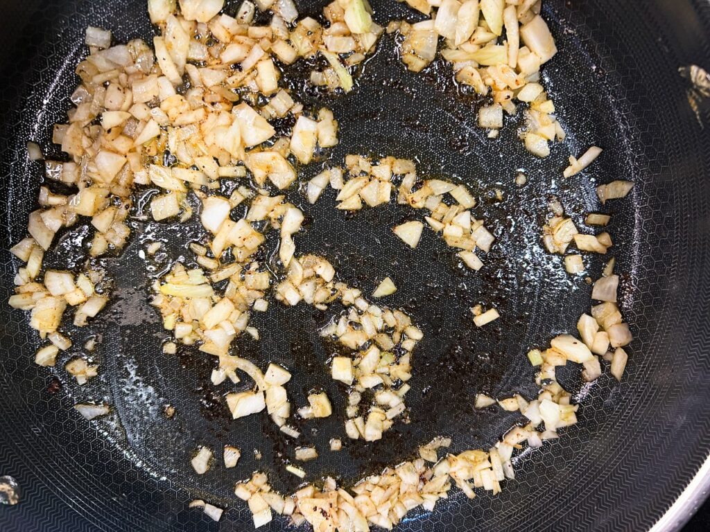 sauted onions in skillet