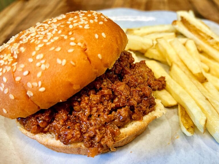 Easy homemade sloppy joes served on hamburger buns