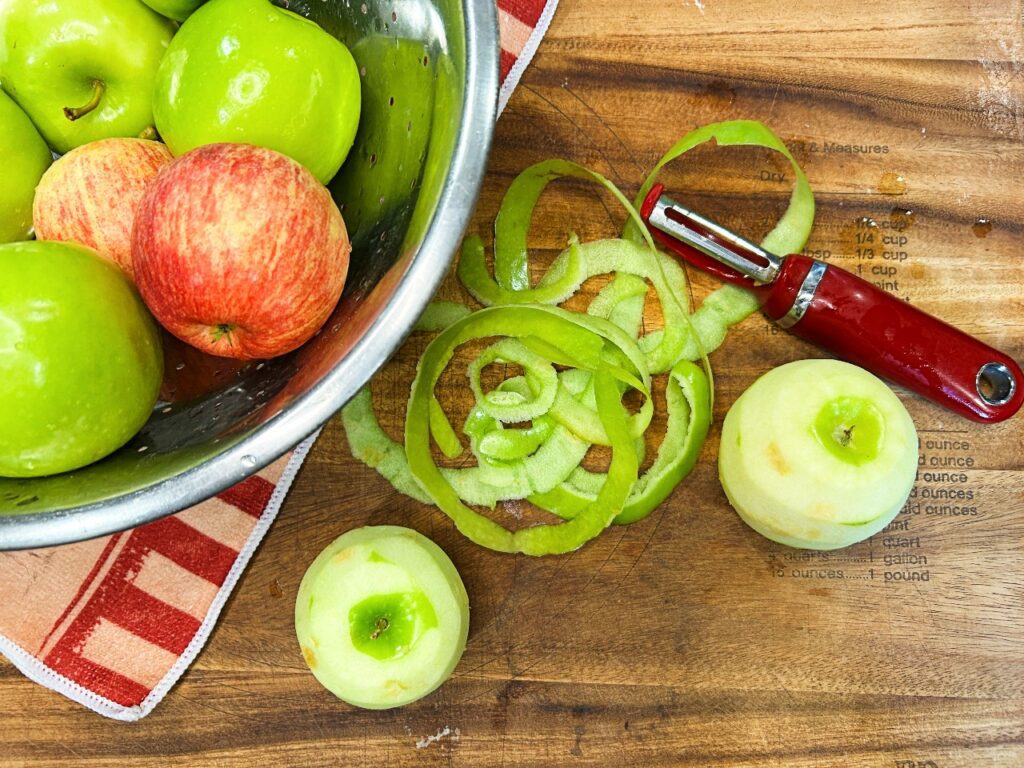 Ingredients for homemade small batch apple butter