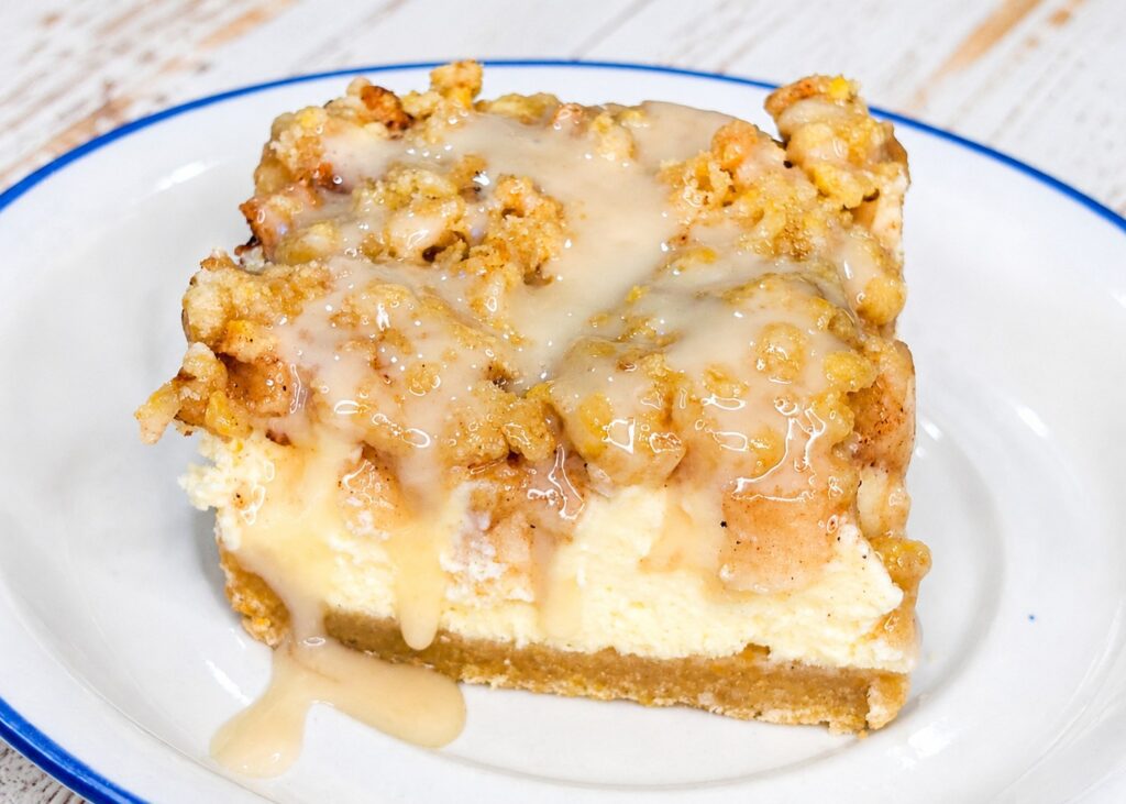 Apple Cheesecake Bars with Maple Glaze